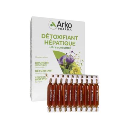 ArkoPharma Detox Hepatique hộp 20 ống - Nước uống giải độc gan