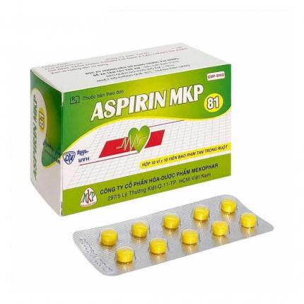 Aspirin MKP 81 - Phòng nhồi máu cơ tim, đột quỵ