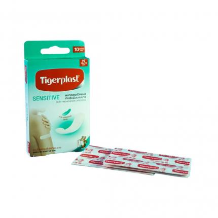 Băng cá nhân co giãn TigerPlast Sensitive hộp 10 cái (19x72mm)