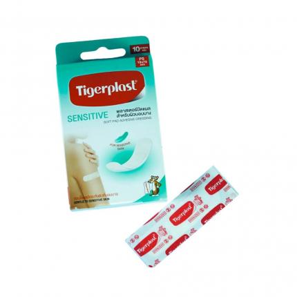 Băng cá nhân co giãn TigerPlast Sensitive hộp 10 cái (19x72mm)
