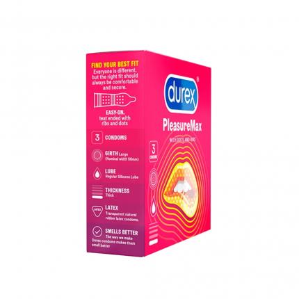 Bao cao su Durex Pleasuremax Hộp 3 chiếc