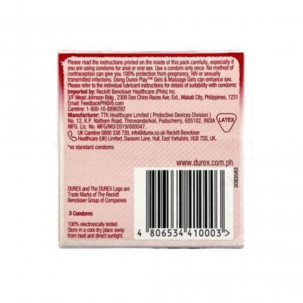 Bao cao su Durex Sensual Strawberry Hộp 3 chiếc