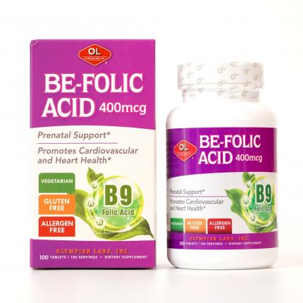 Olympian Labs Be-Folic Acid 400mcg - Bổ sung axit folic cho bà bầu