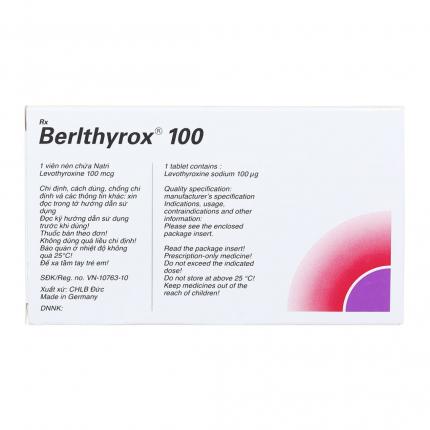 Berlthyrox 100 - Điều trị bệnh lý tuyến giáp