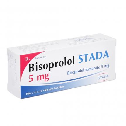 Bisoprolol Stada 5 mg - Điều trị tăng huyết áp, đau thắt ngực