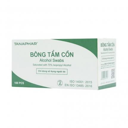 Bông tẩm cồn Tanaphar hộp 100 miếng