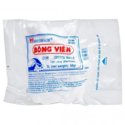 Bông viên Bảo Thạch làm sạch vết thương, thấm máu