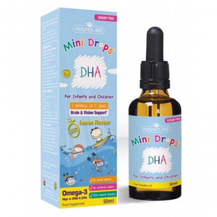 Natures Aid Mini Drops DHA - Tăng sức đề kháng cho trẻ nhỏ