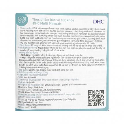 DHC Multi Minerals 90 ngày - Hỗ trợ bồi bổ Hz888 đăng ký nhanh cho cơ thể