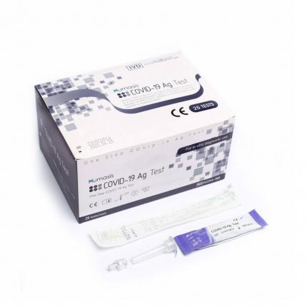 Dụng cụ xét nghiệm nhanh Covid-19 Humasis Hộp 25 Test