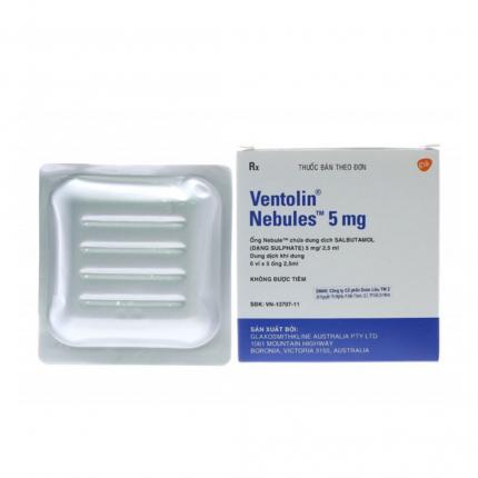 Thuốc Ventolin Nebules (5mg/2.5ml) - Điều trị co thắt phế quản