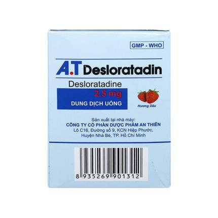 Dung Dịch Uống A T Desloratadin (2 5mg) Giảm Viêm Mũi Dị ứng, Nổi Mày đay Mạn Tính (3)