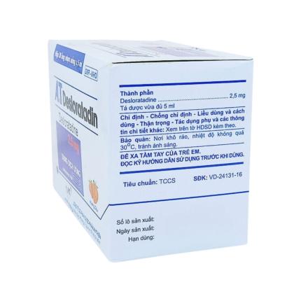 Dung Dịch Uống A T Desloratadin (2 5mg) Giảm Viêm Mũi Dị ứng, Nổi Mày đay Mạn Tính (5)
