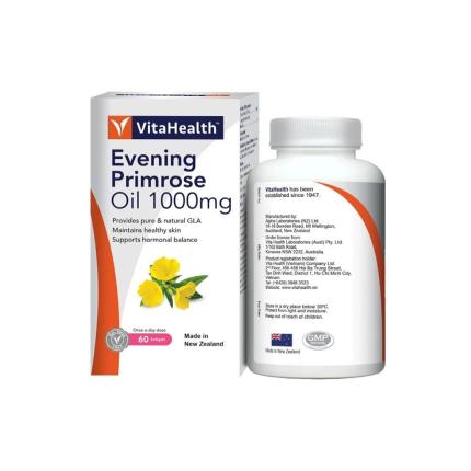 VitaHealth Evening Primrose Oil 1000mg - Cân bằng nội tiết tố nữ (60 viên)