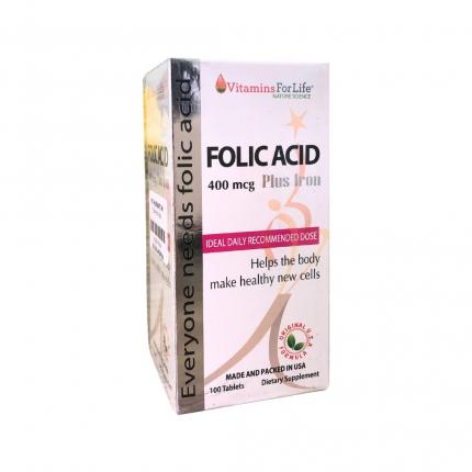 Vitamins For Life Folic Acid Plus Iron 400mcg - Bổ sung dưỡng chất cho người mang bầu