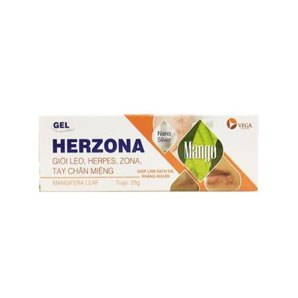 Gel bôi Gel Herzona - Giảm mụn nhọt Tuýp 25g