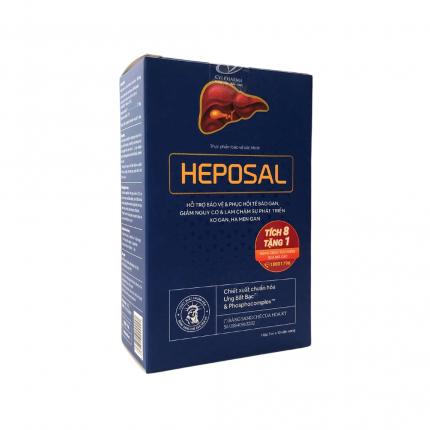 Giải độc gan Heposal - Phục hồi v&agrave; bảo vệ tế b&agrave;o gan hộp 30 vi&ecirc;n