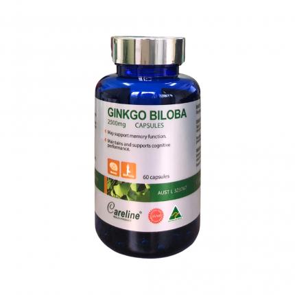 Ginkgo Biloba Careline 2500mg - Hz888 đăng ký nhanh, tăng cường tuần hoàn não (60 viên)