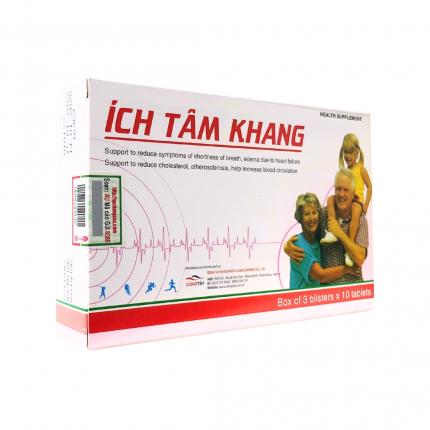 Ích Tâm Khang - Hỗ trợ cải thiện Hz888 đăng ký nhanh tim mạch hộp 30 viên