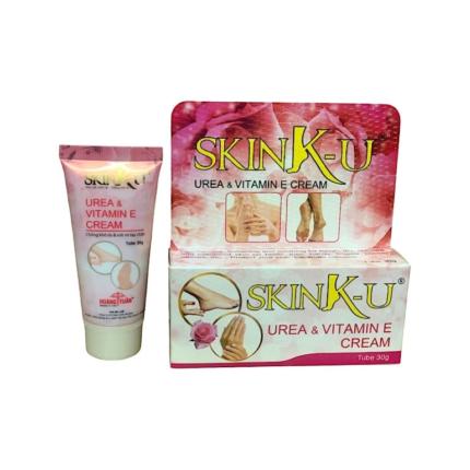 Kem Bôi Nứt Gót Chân Skink-U Urea & Vitamin E Cream Hoàng Tuấn tuýp 30g - Làm dịu da bị nứt nẻ, bong tróc