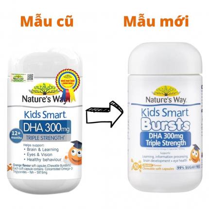 Kẹo mềm Nature's Way Kids Smart DHA Triple Strength 300mg - Bổ sung DHA cho trẻ