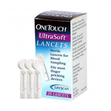 1 hop và que thu duong huyet one touch ultra solf 25 kim