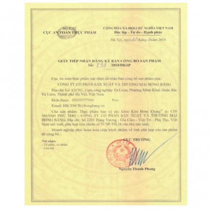 Giấy đăng kí công bố sản phẩm