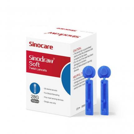 Kim Sinocare Sinodrawv Soft tiệt trùng không đau (hộp 50 kim)