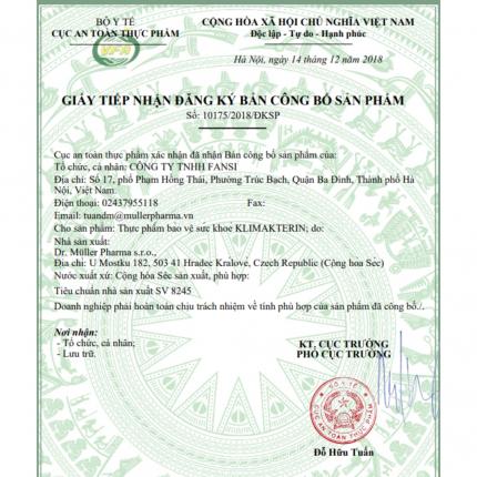 Giấy chứng nhận đăng ký công bố sản phẩm