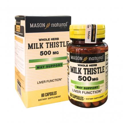 Mason Natural Milk Thistle 500mg - Giải độc, mát gan
