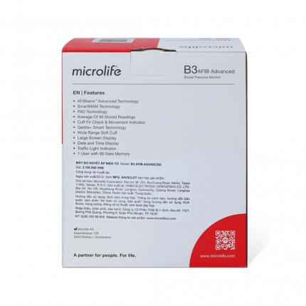 Máy đo huyết áp bắp tay Microlife B3 AFIB Advanced