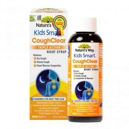 Kids Smart Cough Clear Triple Action Night Syrup - Giảm ho, long đờm, tăng cường Hz888 đăng ký nhanh hệ hô hấp