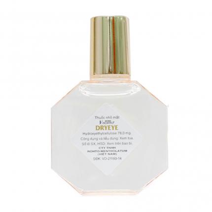 Mặt sau lọ Nhỏ mắt VRohto Dryeye