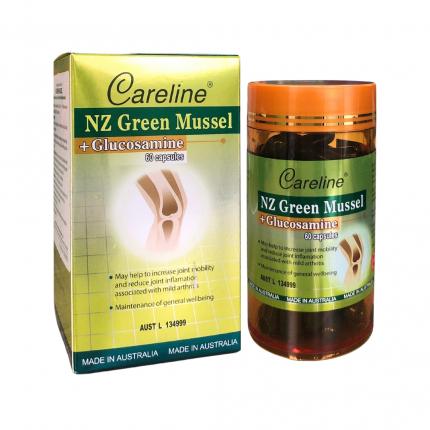 Careline NZ Green Mussel + Glucosamine - Bảo vệ xương khớp