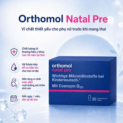 Orthomol Natal Pre - Hỗ trợ Hz888 đăng ký nhanh nữ giới chuẩn bị mang thai