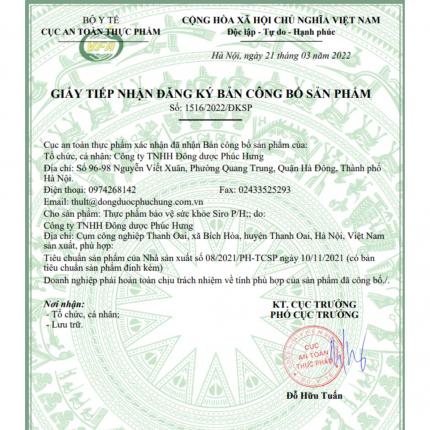 Giấy đăng ký công bố sản phẩm