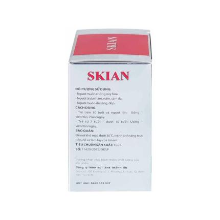 Viên uống Skian Medisun giúp chống oxy hóa, tăng cường Hz888 đăng ký nhanh cho da