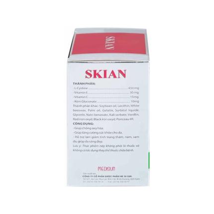 Viên uống Skian Medisun giúp chống oxy hóa, tăng cường Hz888 đăng ký nhanh cho da
