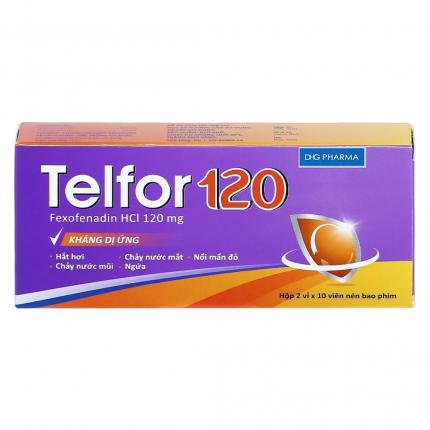 Thuốc Telfor 120mg - Điều trị viêm mũi dị ứng