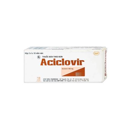 Thuốc Acyclovir 400mg Pharmedic - Điều trị nhiễm virus Herpes (30 viên)