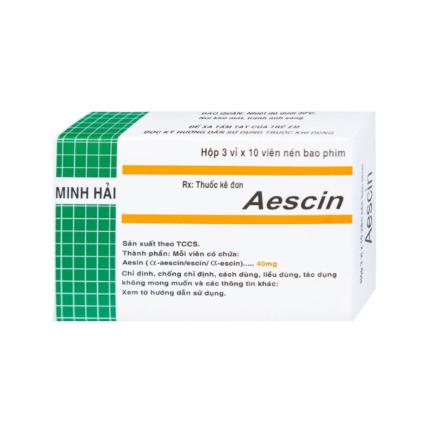 Thuốc Aescin (40mg) - Điều trị thiểu năng tĩnh mạch, tụ máu