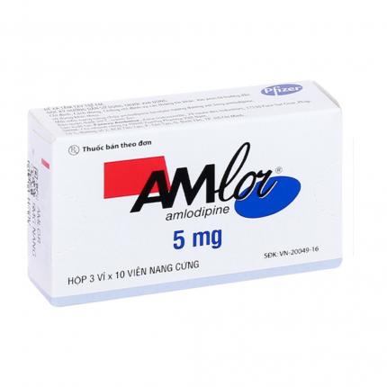 Thuốc Amlor 5mg - Chống đau thắt ngực