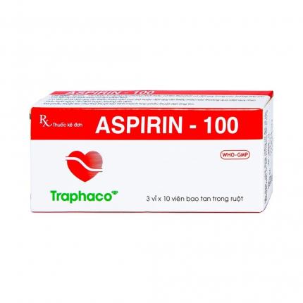Thuốc Aspirin 100mg Traphaco Điều Trị Dự Phòng Nhồi Máu Cơ Tim