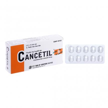 Thuốc Cancetil 8mg Shinpoong trị tăng huyết áp, suy tim