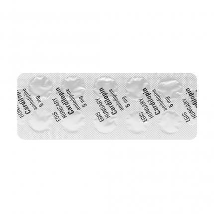 Mặt sau vỉ thuốc Cardilopin 5Mg Bắn Cá HZ88 là trò chơi giải trí điện tử cao huyết áp, đau thắt ngực