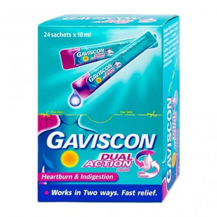 Thuốc Gaviscon Dual Action (500mg) - Giảm triệu chứng trào ngược thực quản