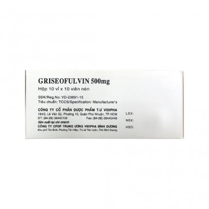 Thuốc Griseofulvin 500mg
