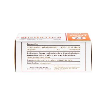 Thuốc Katrypsin 4200 IU - Điều trị phù nề sau chấn thương, phẫu thuật