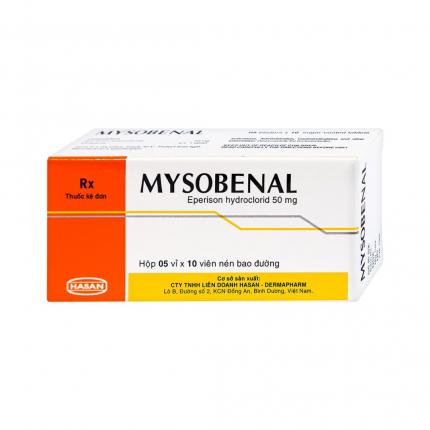 Thuốc Mysobenal 50mg Cải thiện triệu chứng tăng trương lực cơ Hộp 5 vỉ x 10 viên
