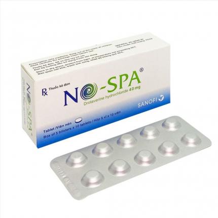 Thuốc No-spa 40mg (5 vỉ x 10 viên) - Điều trị co thắt cơ trơn